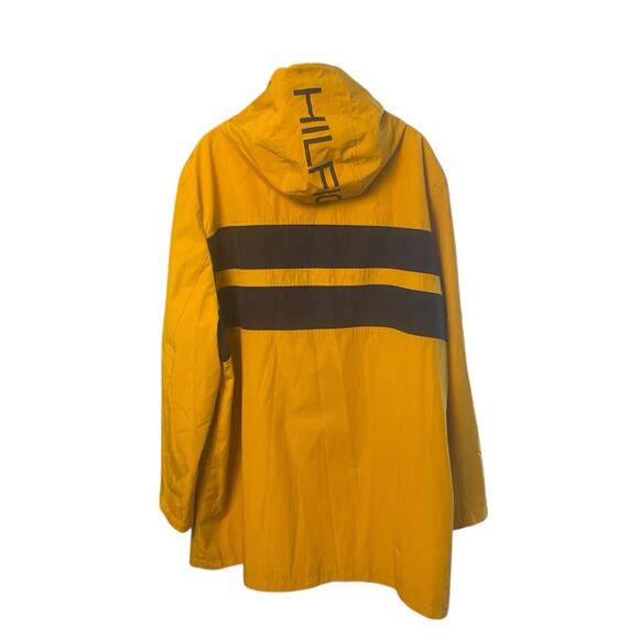 Tommy Hilfiger Classic Vintage Yellow and Black Hooded Rain Jacket, Nautical, L - Picture 5 of 10